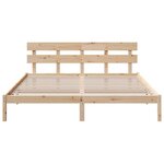vidaXL Cadre de lit Marron 180 x 200 cm Bois de pin massif