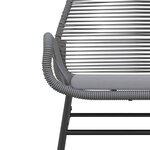 vidaXL Ensemble à manger jardin coussins 5 Pièces gris poly rotin verre