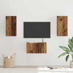 vidaXL Ensemble meuble TV 3 Pièces Bois ancien 60 x 30 x 30 cm