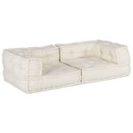 vidaXL Canapé modulaire 2 places crème 140x70x36 tissu