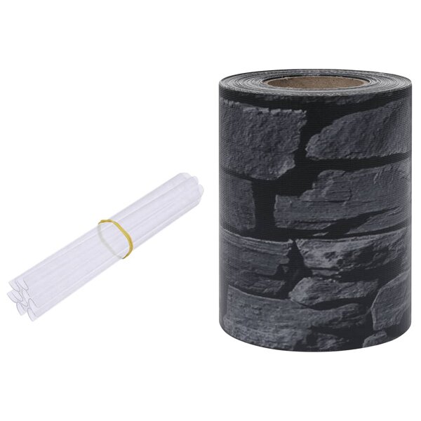 vidaXL Écran d'intimité de jardin PVC 70x0 19 m Gris