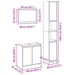 vidaXL Ensemble de meubles de salle de bain 3 Pièces chêne sonoma