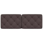 vidaXL Coussin de tête de lit marron foncé 120 cm tissu