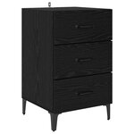 vidaXL Cabinet de chevet Chêne noir 40 x 40 x 66 cm Bois d'ingénierie