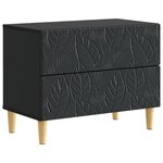 vidaXL Table de chevet Noir 62 x 34 5 x 48 cm Bois d'ingénierie