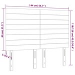 vidaXL Tête de lit à LED Vert foncé 144x5x118/128 cm Velours