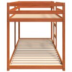vidaXL Lit superposé cire marron 80x200 cm bois de pin massif