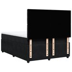 vidaXL Sommier à lattes de lit et matelas Noir 160x200 cm Velours