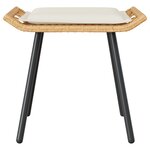 vidaXL Tabourets de jardin 2 Pièces Naturel 50x40x45 cm Rattan synthétique