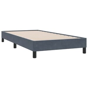 vidaXL Cadre de lit sans matelas gris foncé 100x220 cm velours