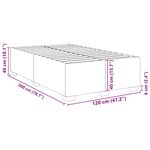 vidaXL Cadre de lit sans matelas cappuccino 120x200 cm similicuir