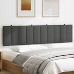 vidaXL Coussin de tête de lit Hanko gris foncé 200 cm tissu