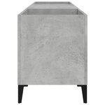 vidaXL Armoire à disques gris béton 121x38x48 cm bois d'ingénierie