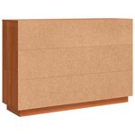 vidaXL Buffet avec tiroir Marron 111 x 34 x 75 cm Bois de pin massif