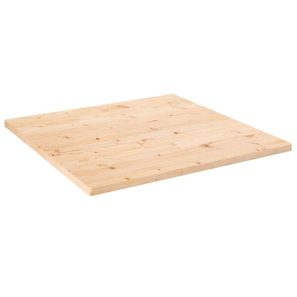 vidaXL Plateau de table carré en bois de pin massif 70 x 70 x 2 5 cm