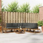 vidaXL Ensemble de canapés d'extérieur 7 Pièce Naturel et Anthracite