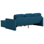 vidaXL Canapé-lit modulaire 3 places Bleu Tissu