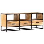 vidaXL Meuble TV 120x30x45 cm Bois solide de manguier