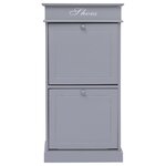 vidaXL Armoire à chaussures Gris 50 x 28 x 98 cm Bois de Paulownia