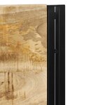 vidaXL Tête de lit 160 cm bois massif manguier et fer