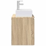 vidaXL Vanité de lavabo mural Chêne Sonoma 49 5 x 41 x 62 5 cm