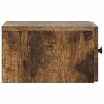 vidaXL Cabinet de chevet mural Chêne fumé 33 x 34 5 x 20 cm