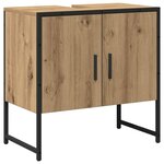vidaXL Ensemble de mobilier de salle de bain avec porte 2 Pièces Marron