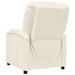 vidaXL Fauteuil inclinable Blanc crème Similicuir