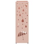 vidaXL Porte-parapluie Rose 15 5 x 15 5 x 49 cm Métal