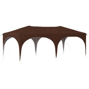 vidaXL Tente de fête pop-up 575 x 288 x 245 cm Marron Tissu Oxford