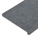 vidaXL Tapis d'escalier autocollants 15 Pièces 65x24 5x3 5 cm Gris