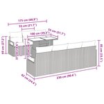vidaXL Ensemble de Canapé de Jardin 8 pièces avec Coussins Gris Clair Poly Rotin
