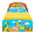 Lit pour tout-petits Toy Story, fait de MDF. Y compris 2 tiroirs de rangement, adapté a un matelas de 70 x 140 cm.