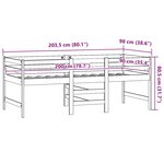 vidaXL Cadre de lit sans matelas blanc 90x200 cm bois de pin massif