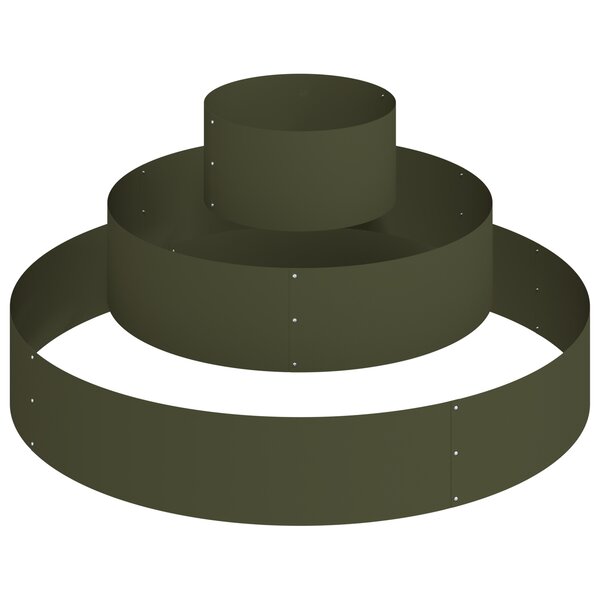 vidaXL Planteur en métal Acier / Vert olive Acier enduit de poudre
