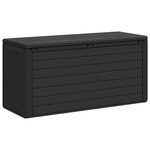 vidaXL Boîte de rangement de jardin Anthracite 116x44x55 cm