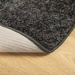vidaXL Tapis ISTAN à poils longs aspect brillant anthracite Ø 160 cm