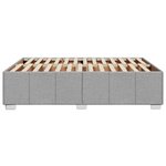 vidaXL Cadre de lit sans matelas gris clair 160x200 cm tissu