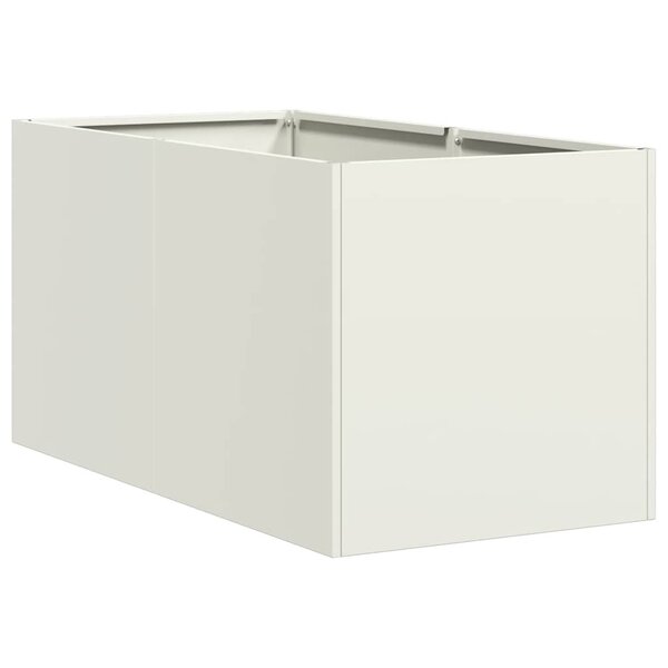 vidaXL Jardinière blanc 40x80x40 cm acier laminé à froid