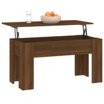 vidaXL Table basse Chêne marron 101x49x52 cm Bois d'ingénierie