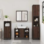 vidaXL Ensemble de meubles de salle de bain 4 Pièces chêne marron