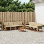 vidaXL Ensemble de canapés d'extérieur 9 Pièces Naturel et Beige