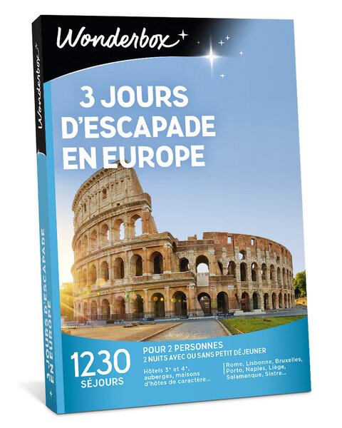 Coffret cadeau - 3 jours d'escapade en Europe