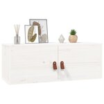 vidaXL Armoire murale Blanc 80x30x30 cm Bois de pin massif