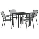 vidaXL Set de jardin de 5 pièces en acier anthracite