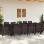 vidaXL Ensemble de salle à manger de jardin avec coussins 13 Pièces