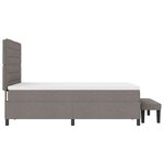 vidaXL Lit à ressorts avec matelas Taupe 140 x 200 cm tissu