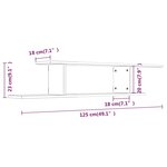 vidaXL Étagère TV murale Sonoma gris 125x18x23 cm Bois d'ingénierie