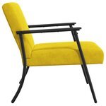 vidaXL fauteuil Jaune 59 x 75 x 78 cm Velours