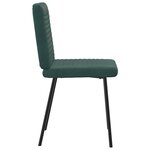 vidaXL Chaises à manger lot de 2 Vert foncé Velours